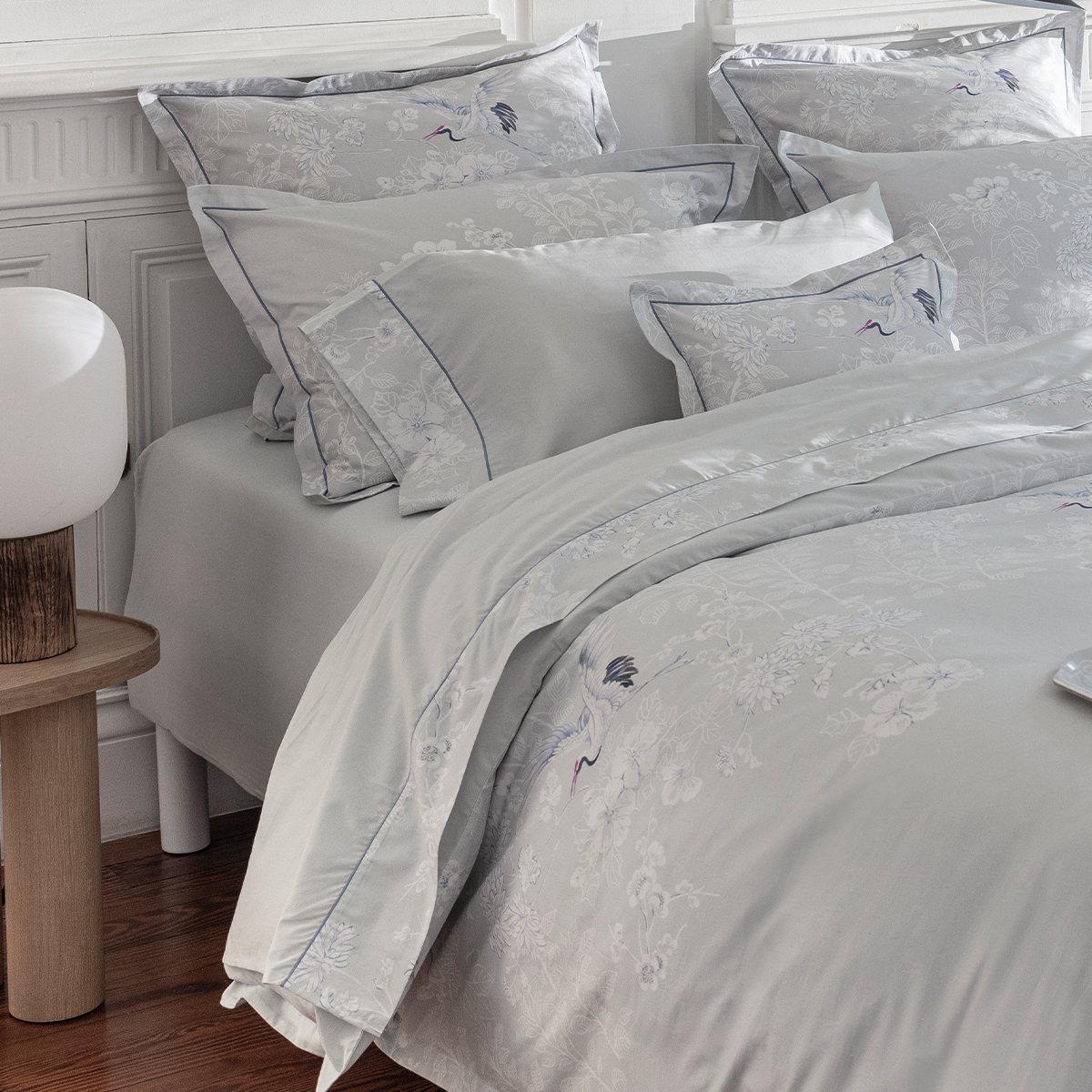 Drap housse en Coton, ENVOL, LE JACQUARD FRANCAIS
