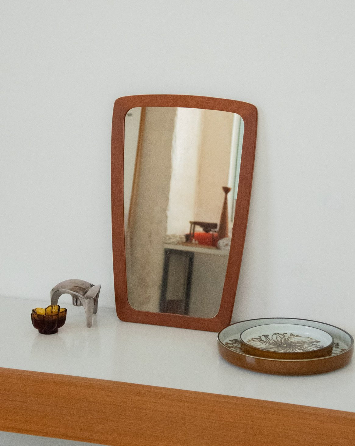 Miroir en teck Igor N°976 - Bon état, DEBONGOUT