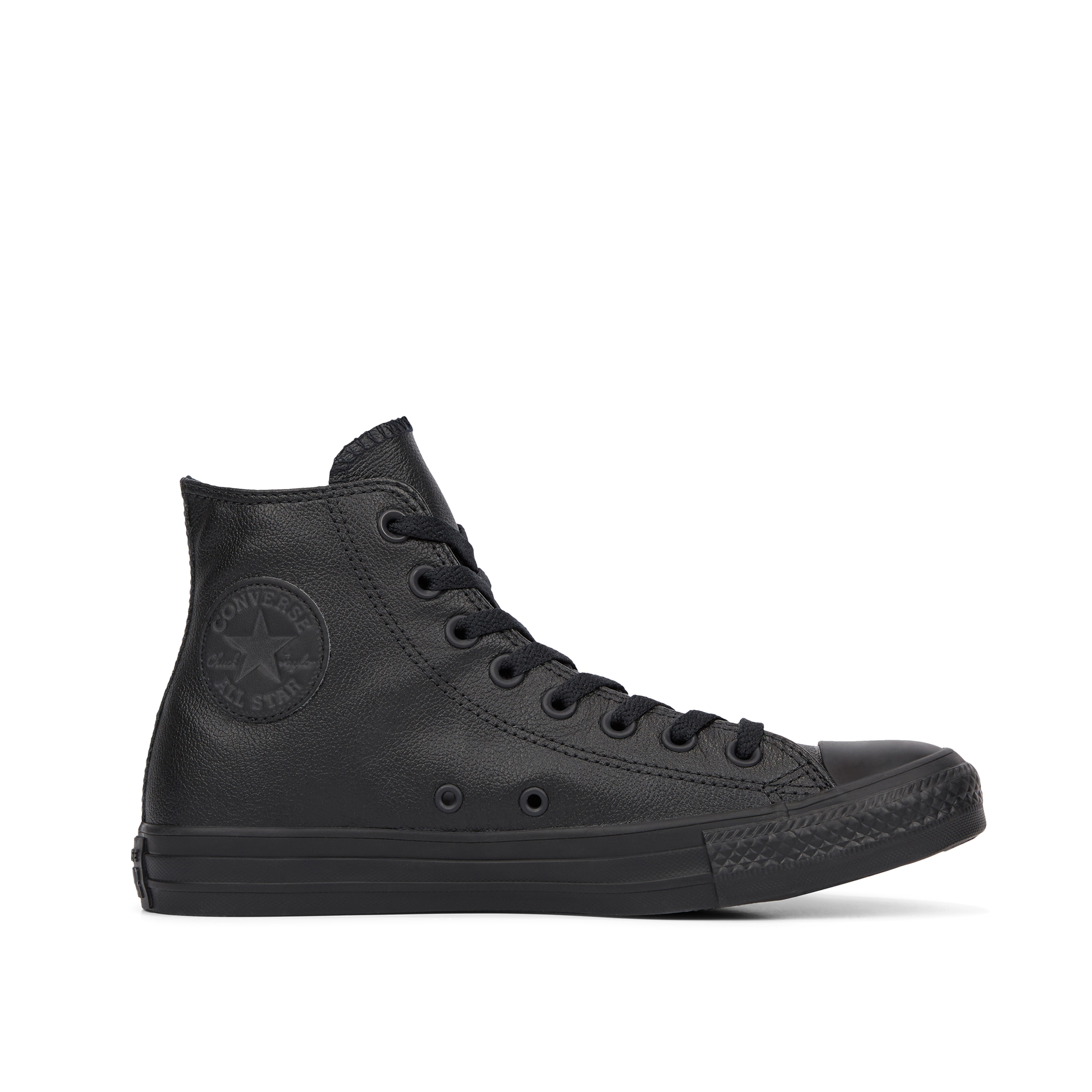 Chuck taylor mono leather hi high top trainers, black, Converse | La Redoute
