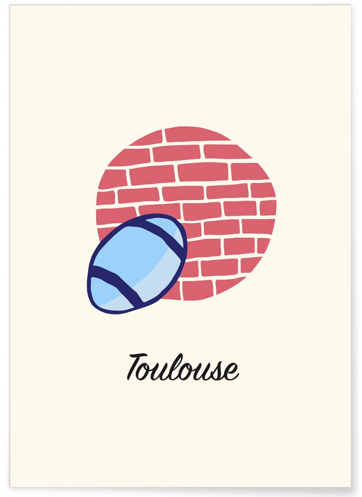 Affiche ville Minimaliste Toulouse, L'AFFICHERIE
