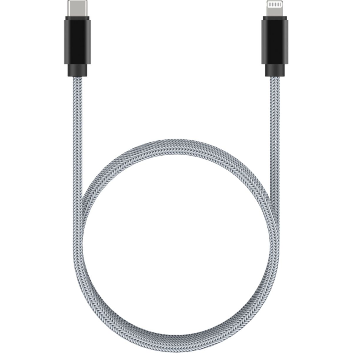 Câble Lightning vers USB-C 2M certifié Apple Gris, ADEQWAT