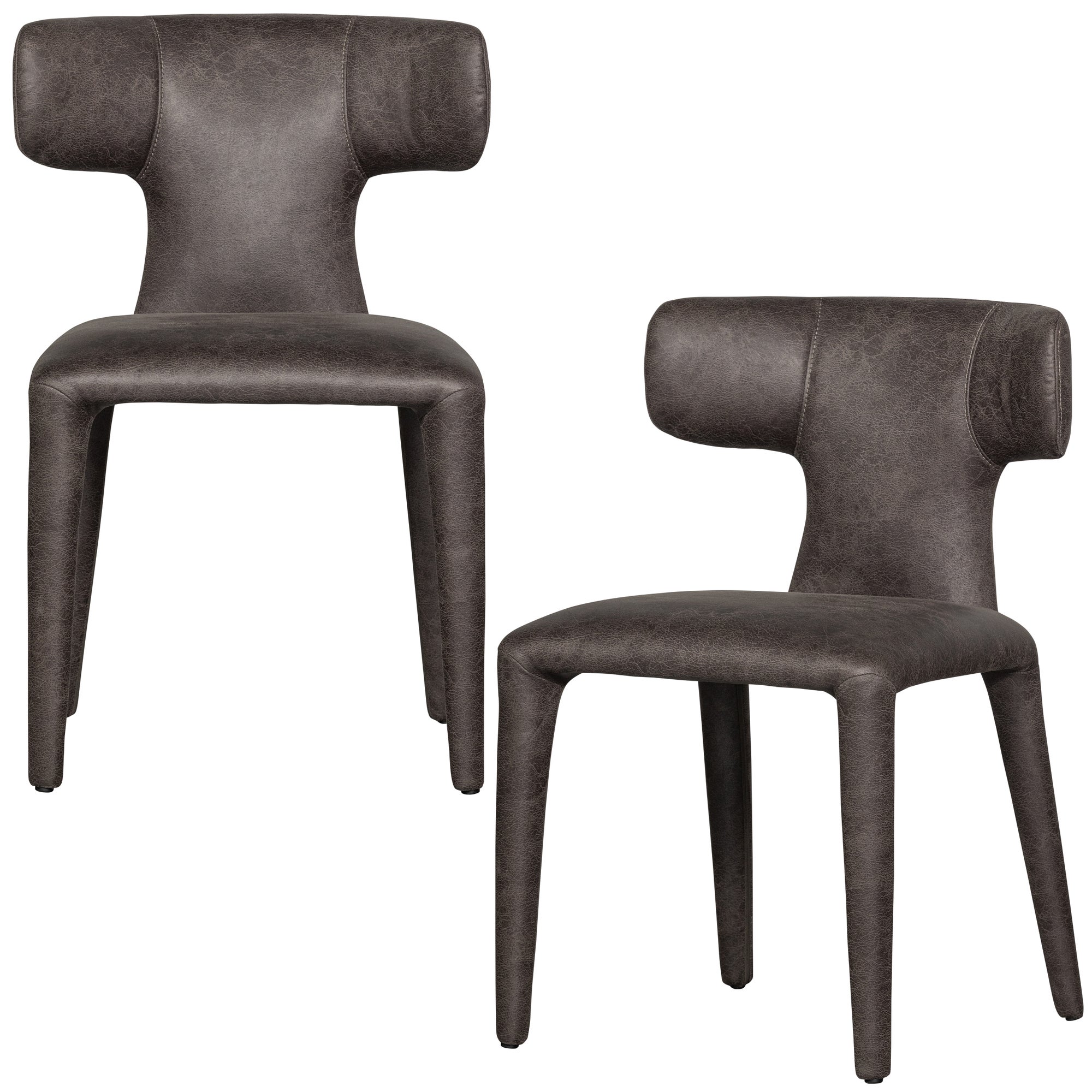 Lot de 2 chaises de salle à manger en polyester PERMIT, WOOOD
