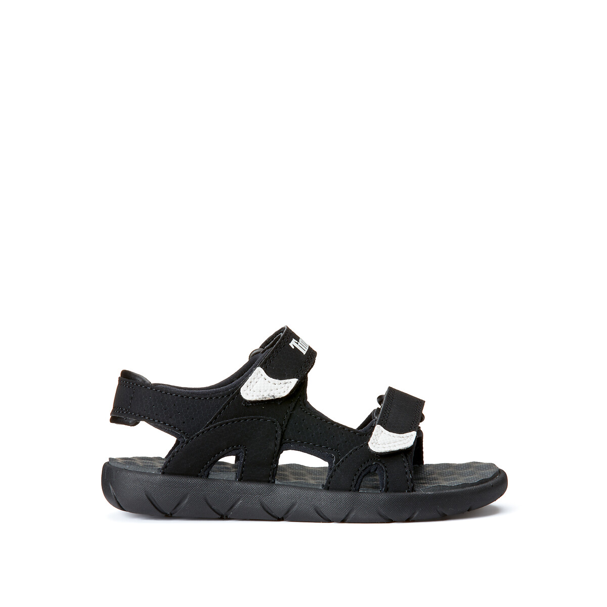 Image of Kids Perkins Row 2-Strap Sandals in Leather with Touch 'n' Close Fastening