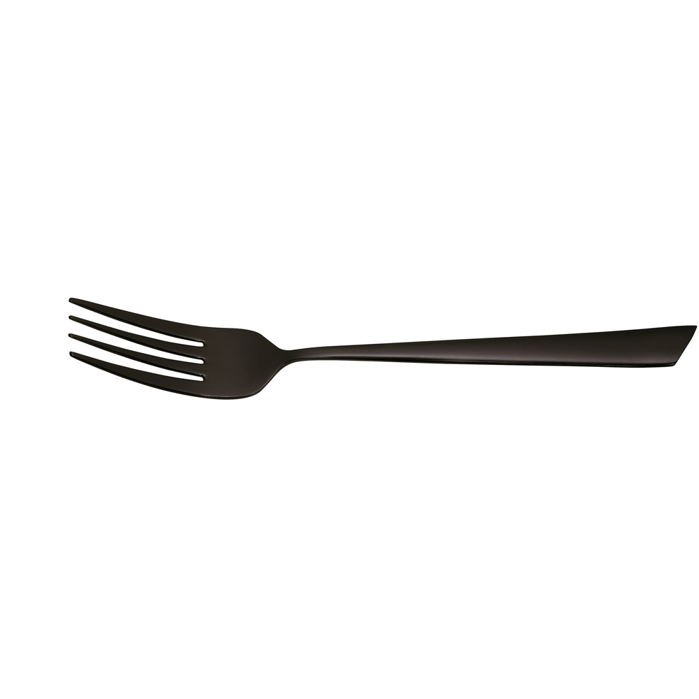 Fourchette de table monobloc Delta black inox (lot de 6), JEAN DUBOST