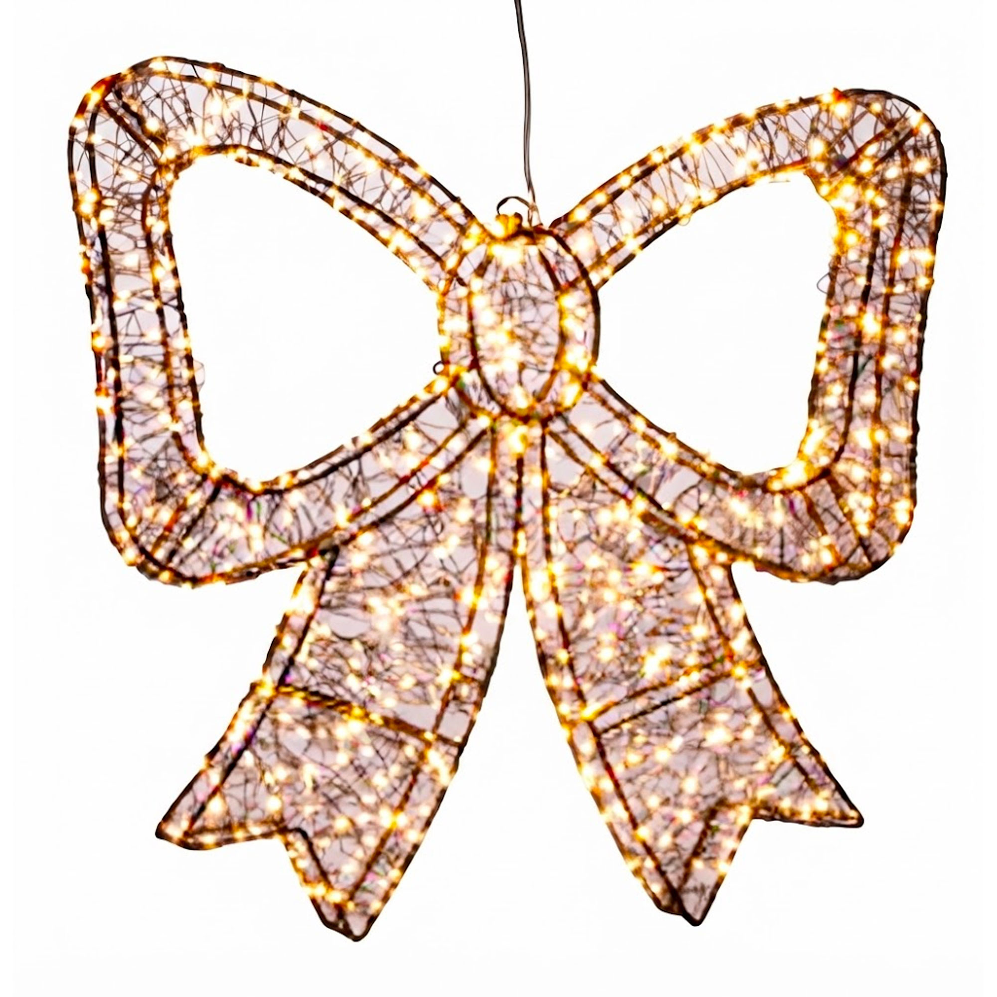 Décoration de Noël extérieure lumineuse LED noeud 48x5x46cm, WADIGA