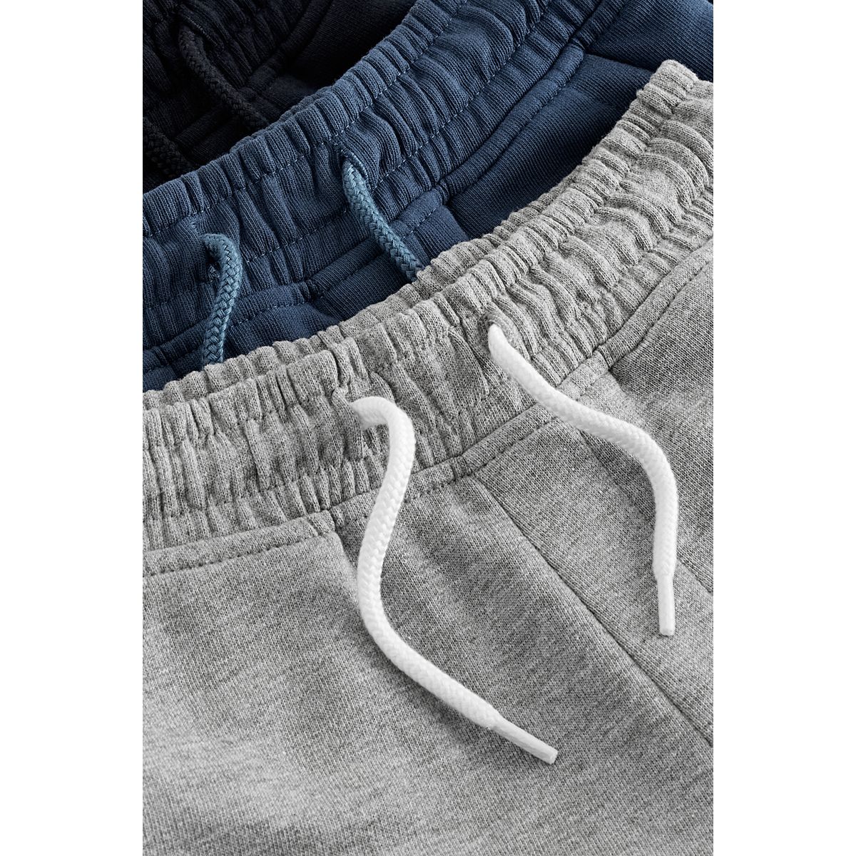 NEXT Lot De 3 Shorts Basiques Jersey Enfant – Tissu Doux Coton, Taille Élastique + Cordon, Confort Été