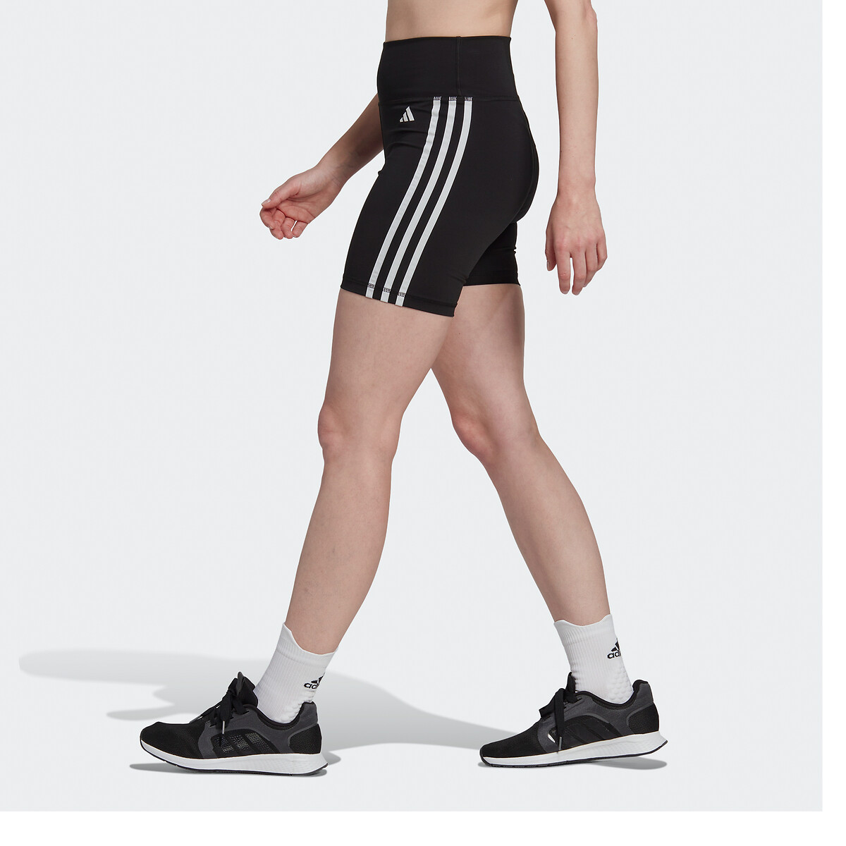 Essentials Cycling Shorts with High Waist and 3-Stripes Logo
