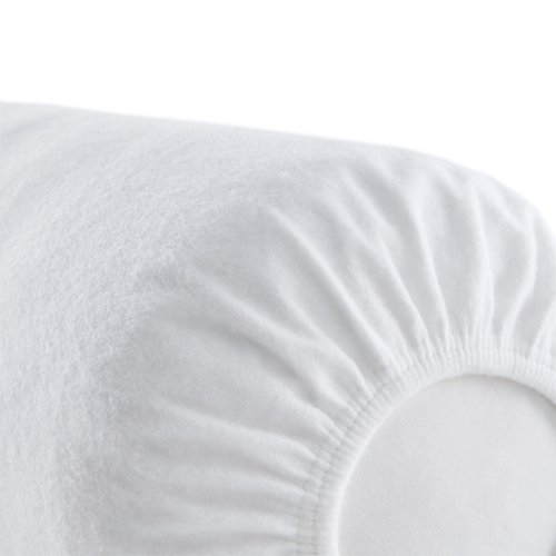 Funda protectora para almohada larga de felpa de algodón blanco La