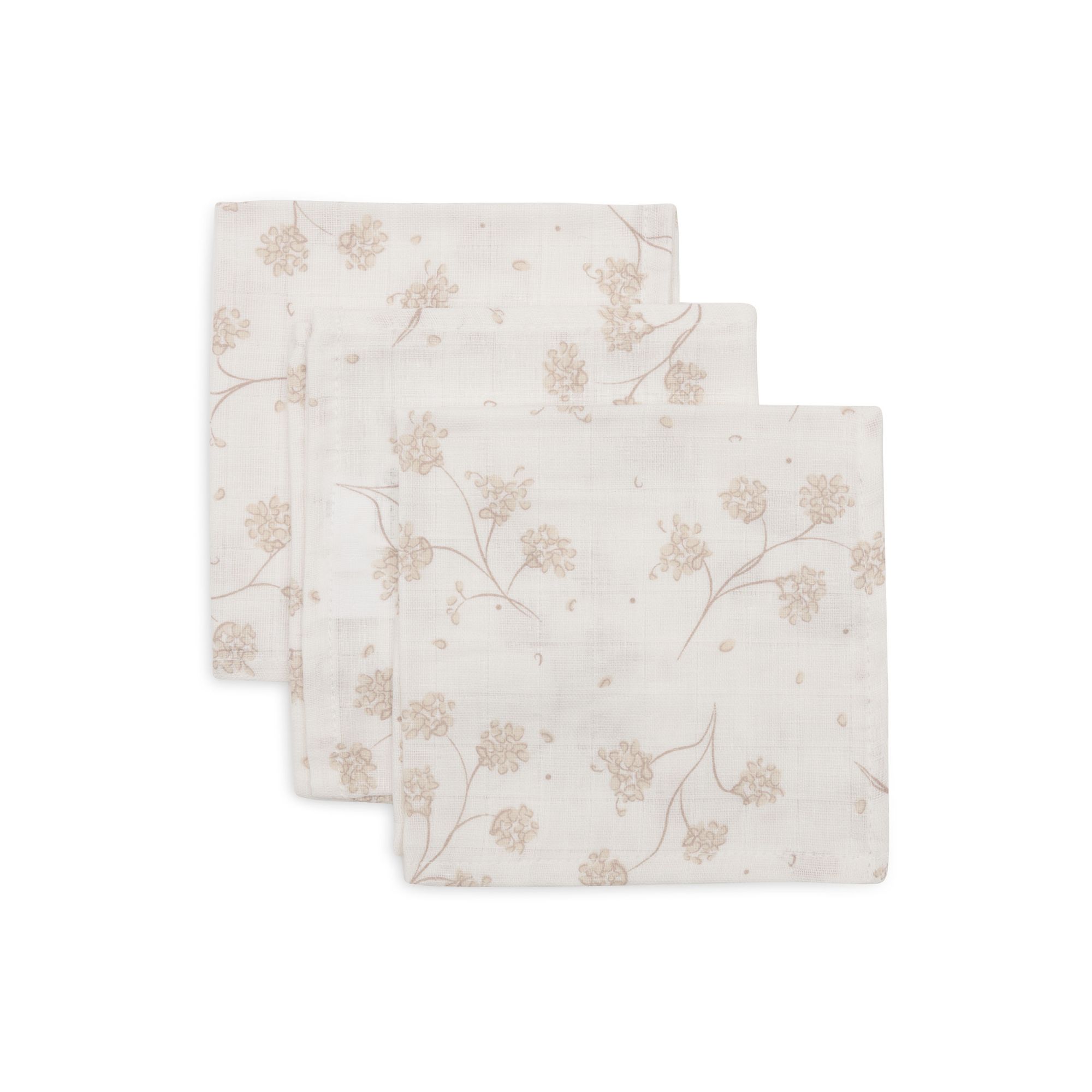 Lot de 3 langes en coton 31 x 31 cm Leafy Dreams, JOLLEIN