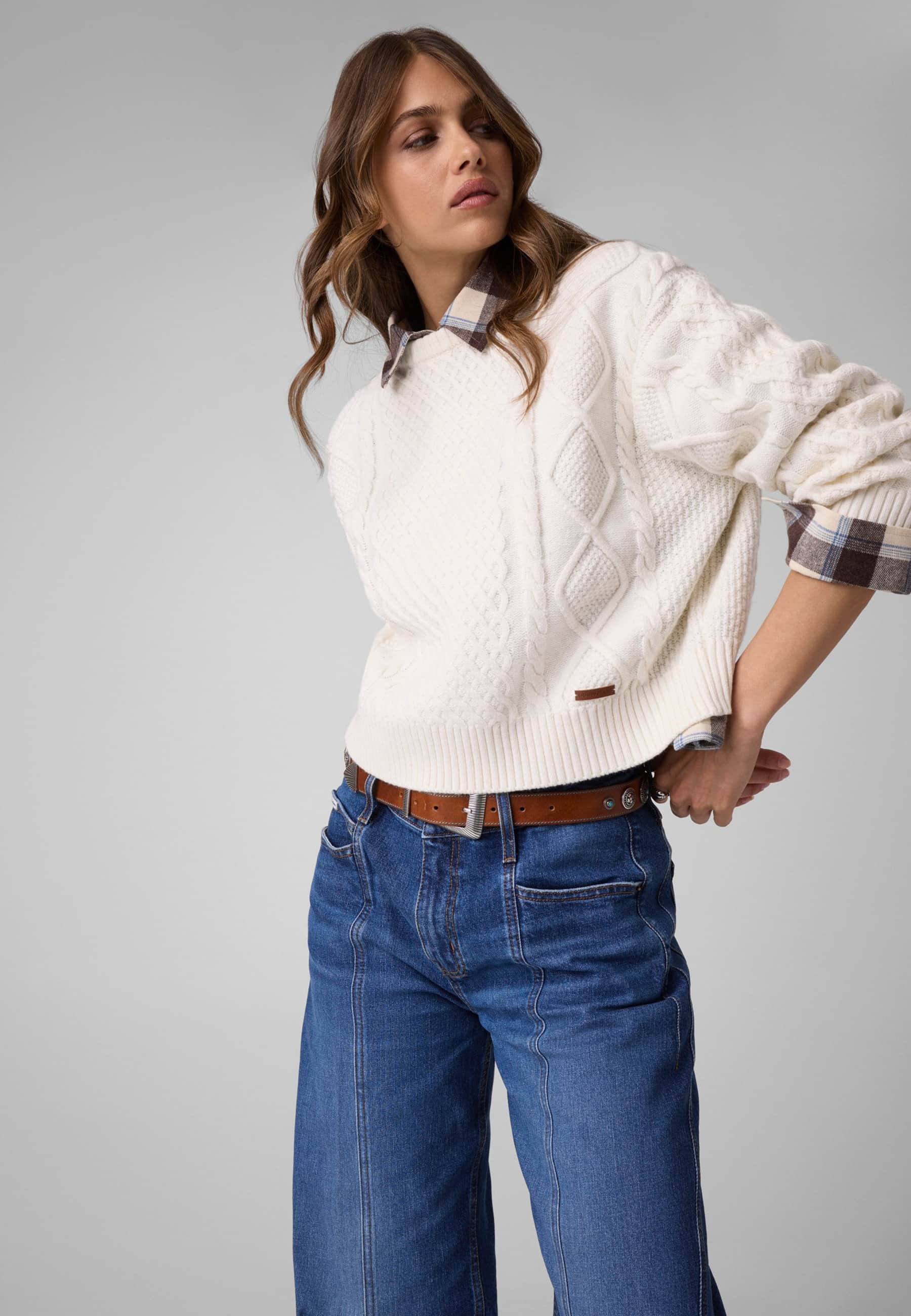 Pull En Laine Mélangée, GUESS JEANS