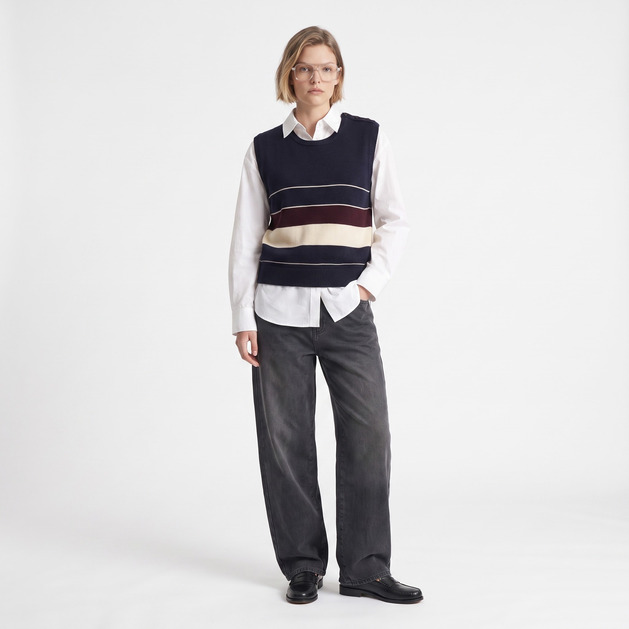 Pull rayé sans manches pour femme MAREA, ARTLOVE