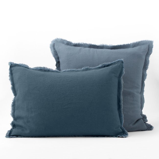 Alhanasia Double Fringe 100% Washed Linen Pillowcase - AM.PM