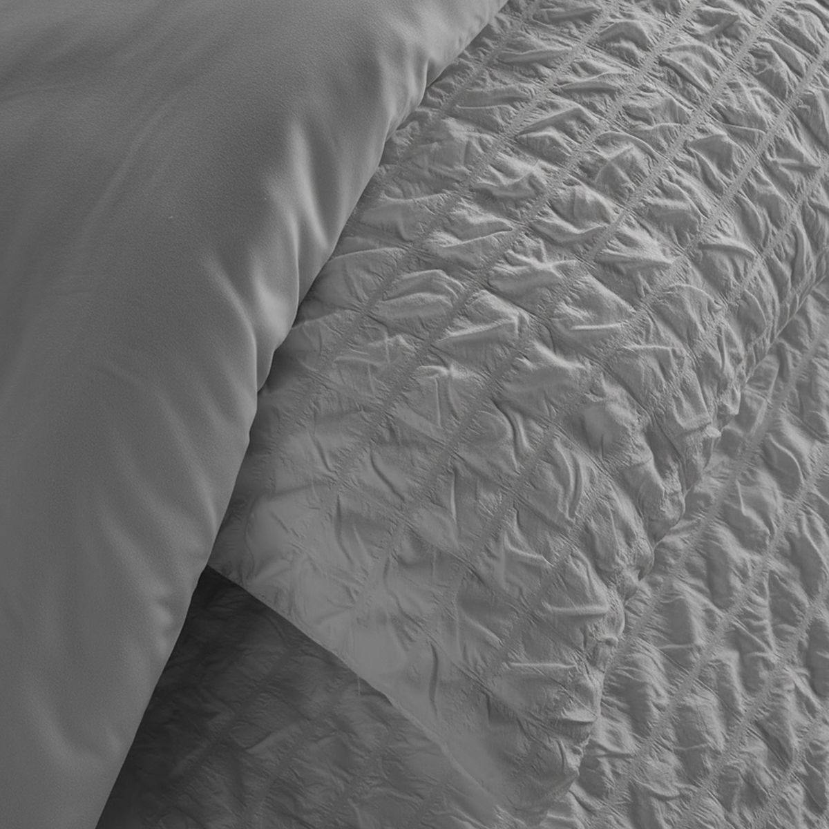 Parure de lit uni 2 personnes Seersucker COCON, TODAY