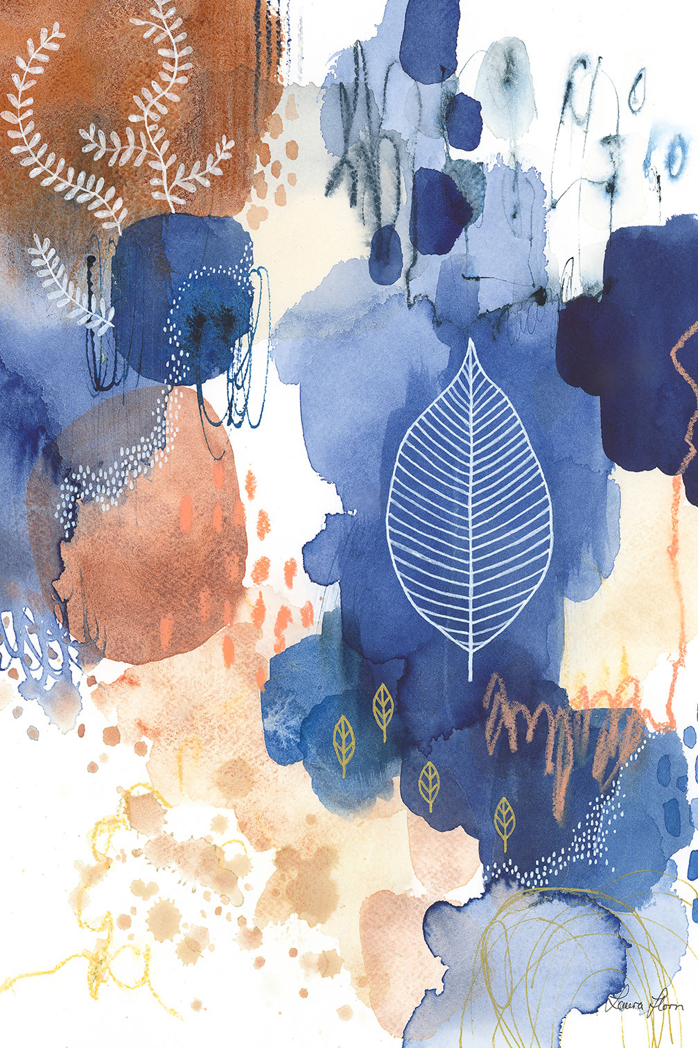 Tableau fleurs Bonheur bleu, HEXOA
