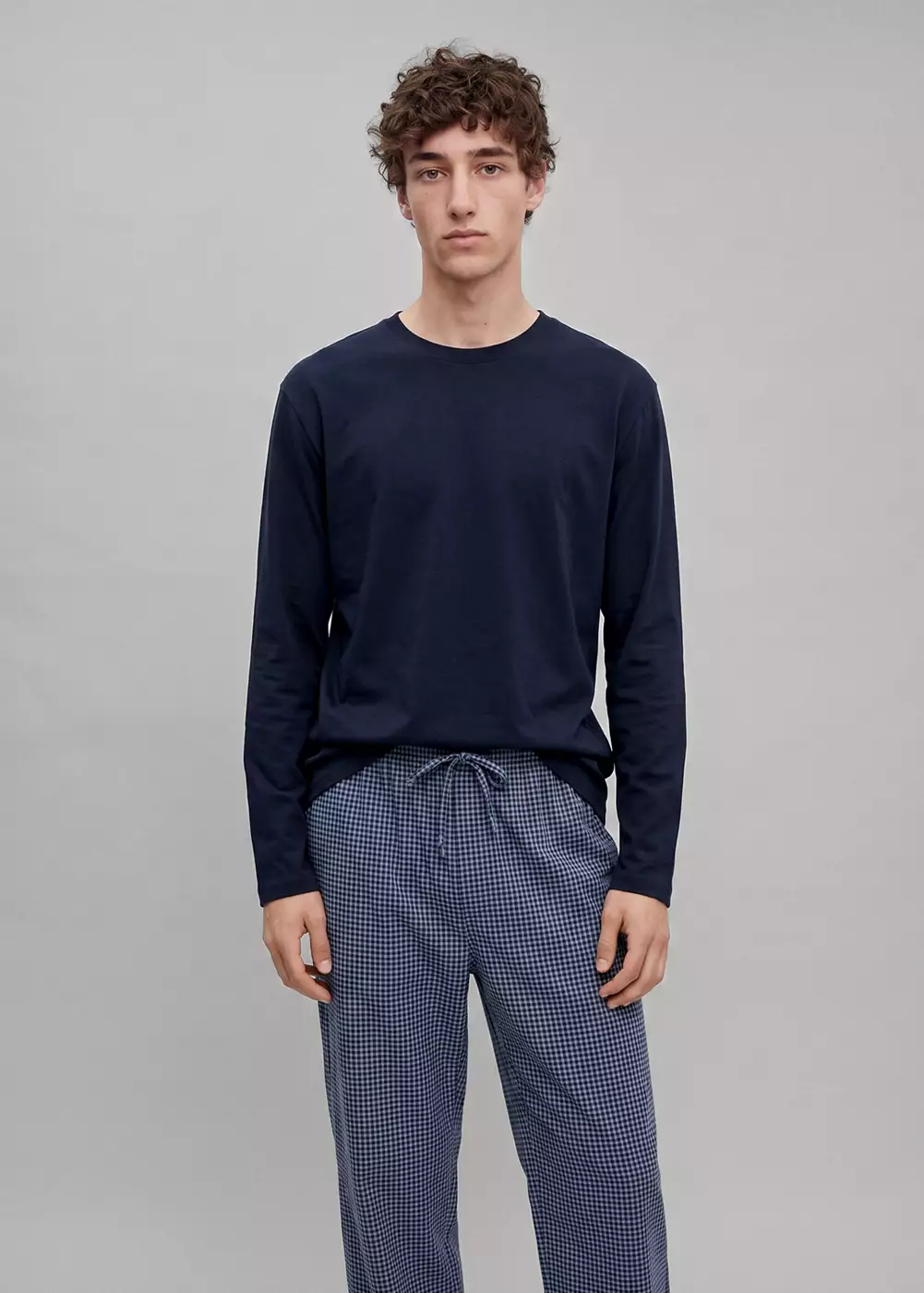 Pyjama complet coton carreaux, MANGO TEEN