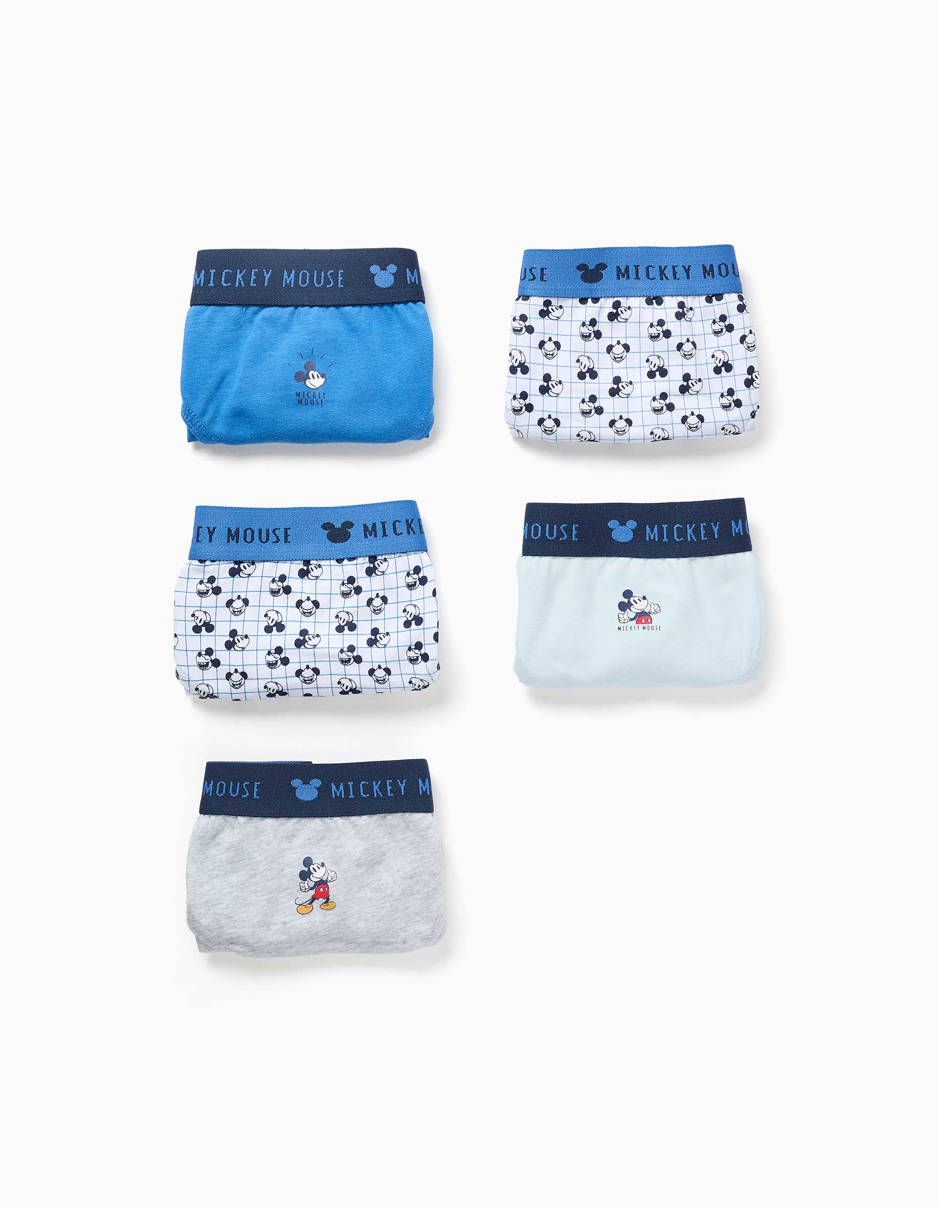 Lot de 5 slips en coton avec imprimés Mickey, ZIPPY