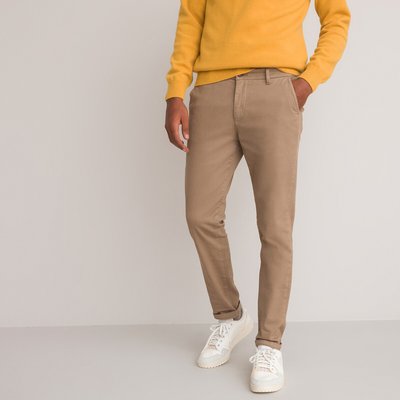 Organic Cotton Chinos in Slim Fit, Length 32" LA REDOUTE COLLECTIONS