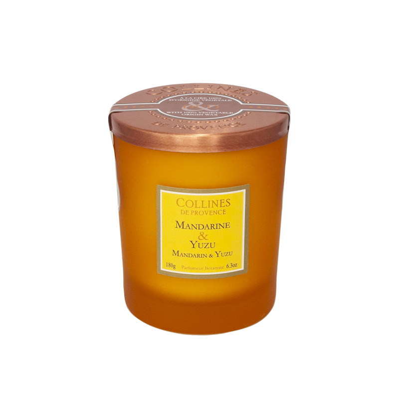 Bougie Parfumée Colorée MANDARINE & YUZU, COLLINES DE PROVENCE