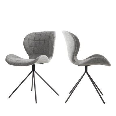 Lot de 2 chaises design gris clair - OMG ZUIVER