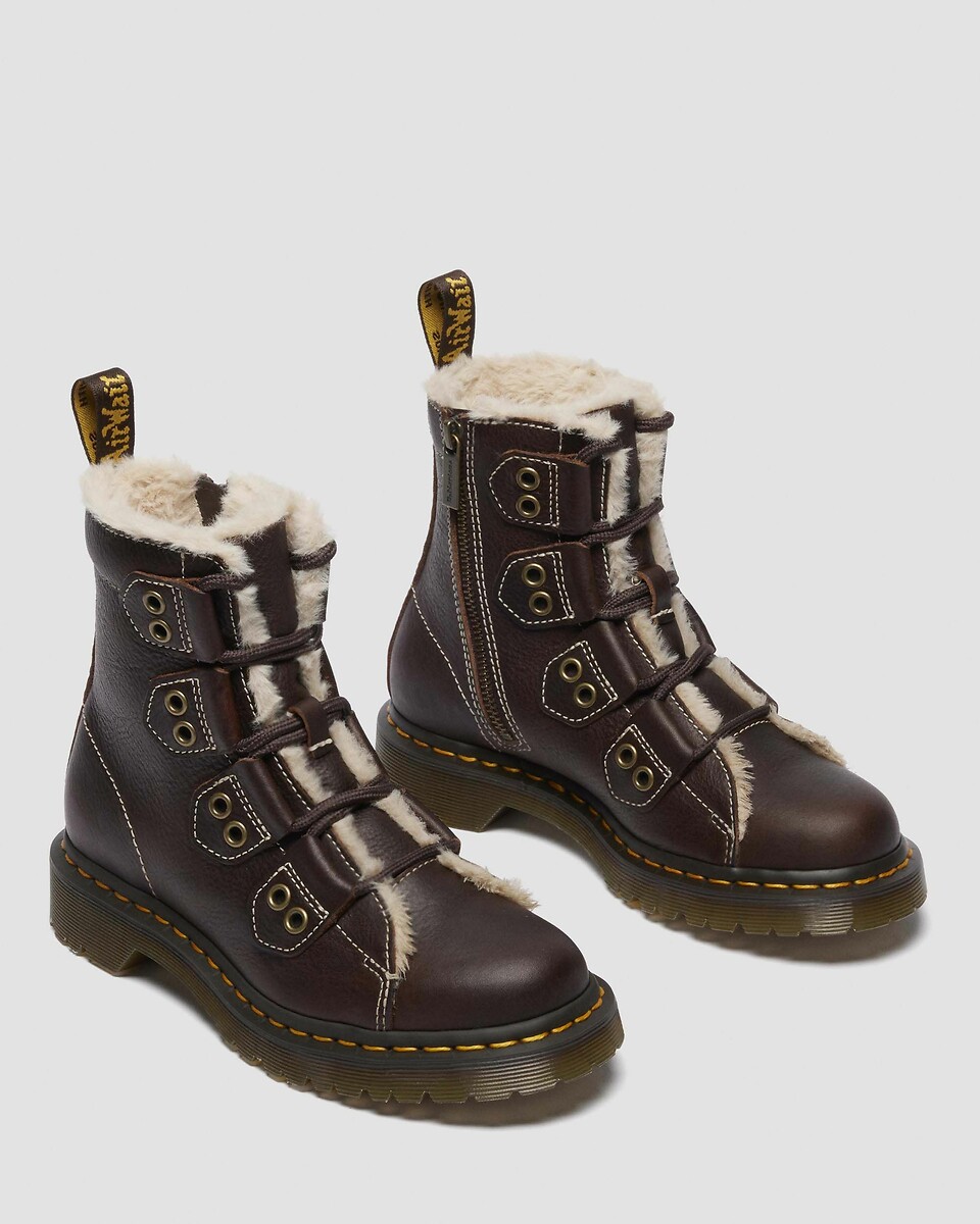 Dr. Martens Botas de piel forradas 1460 Lace to Toe