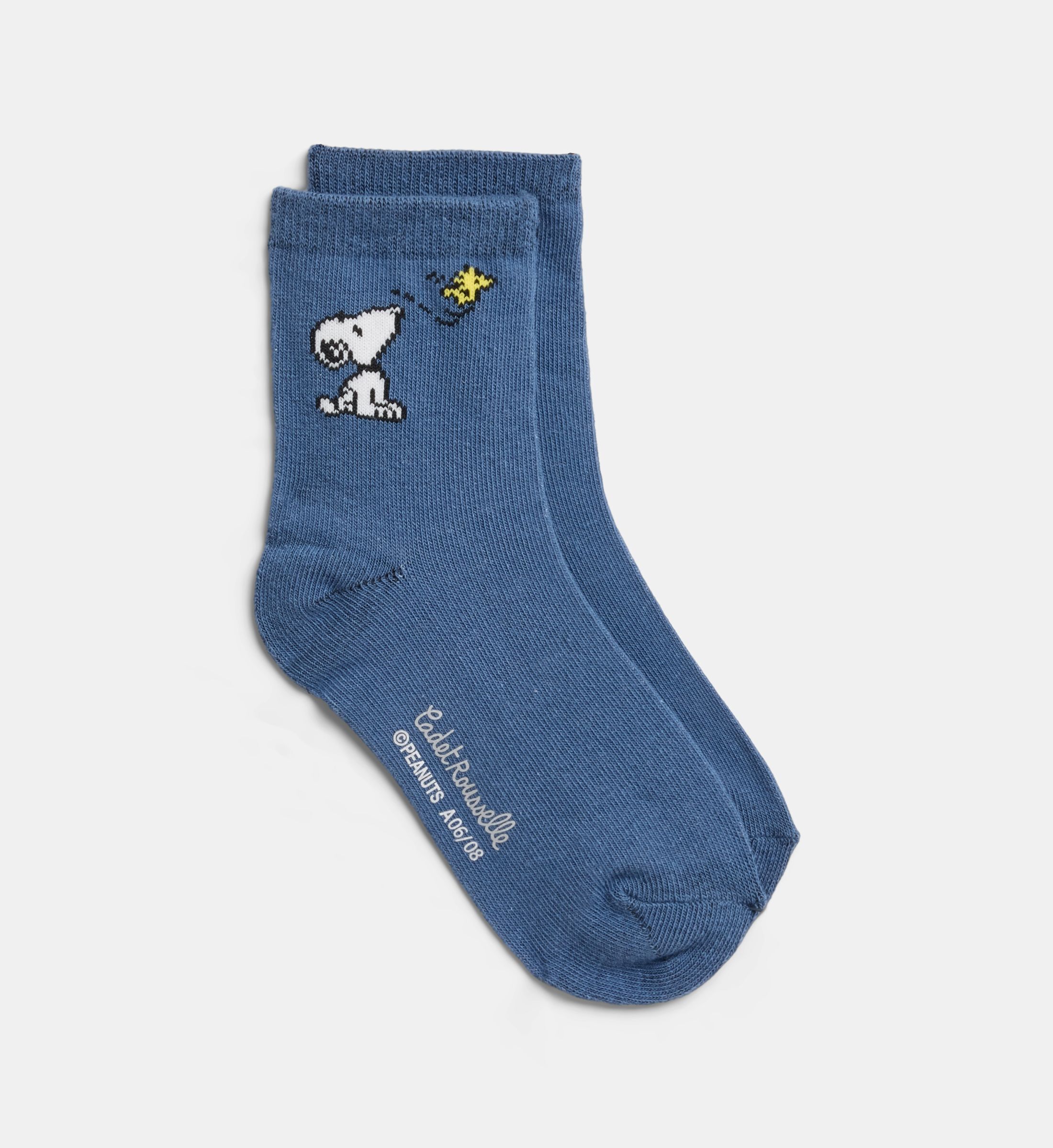 Paire de chaussettes taupied snoopy coton mélangé, CADET ROUSSELLE