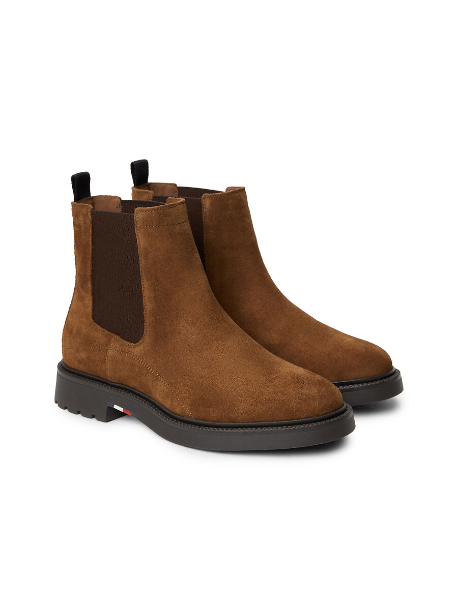 Bottines chelsea en cuir suède, TOMMY HILFIGER