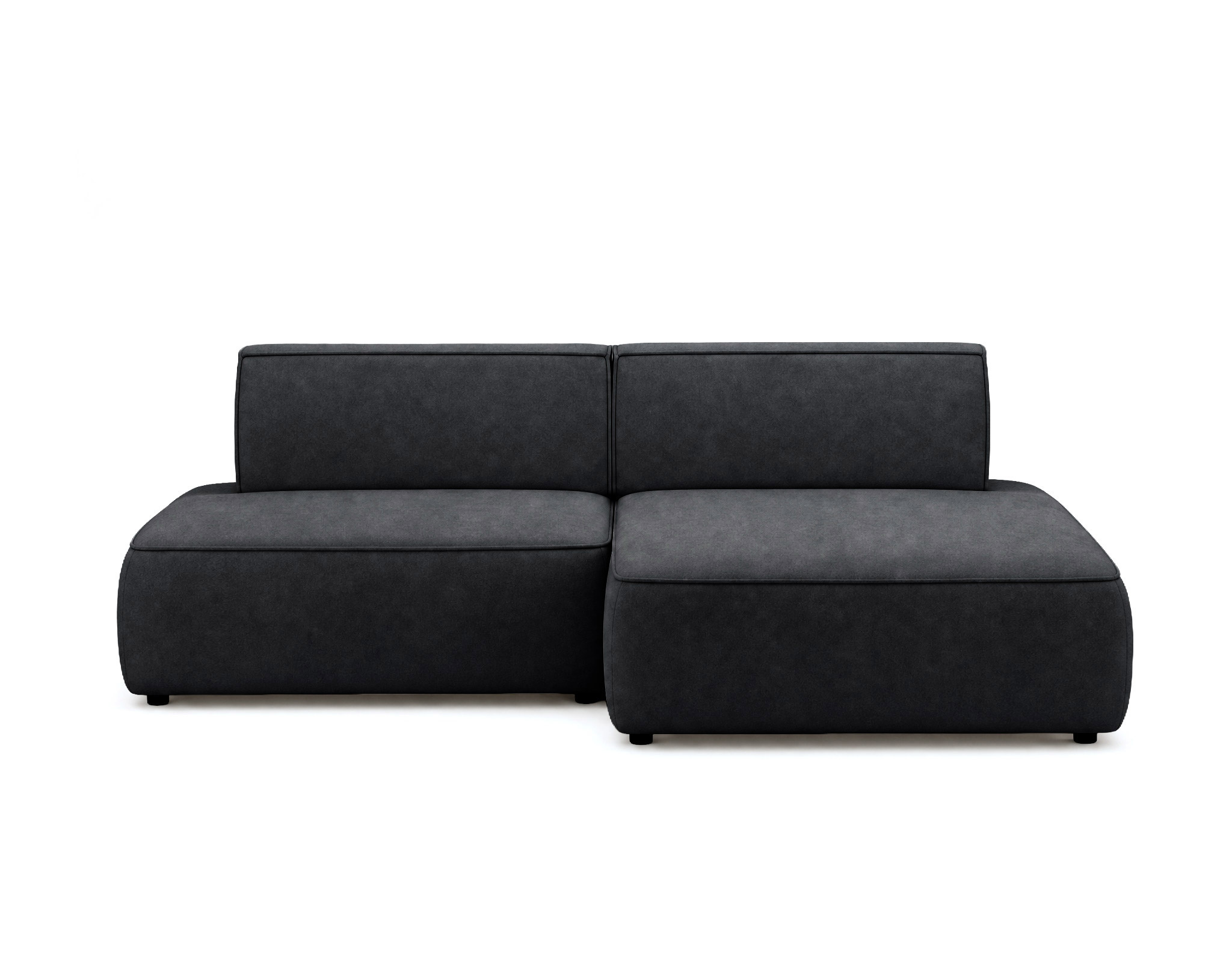 Canapé d'Angle Convertible en Velours 4 places - LISETTE, BEST MOBILIER