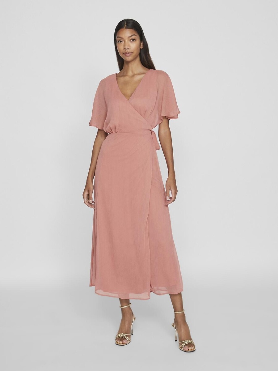Short Sleeve Wrapover Dress, VILA
