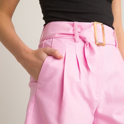 Shorts mit Bundfalten aus Leinenmix LA REDOUTE COLLECTIONS
