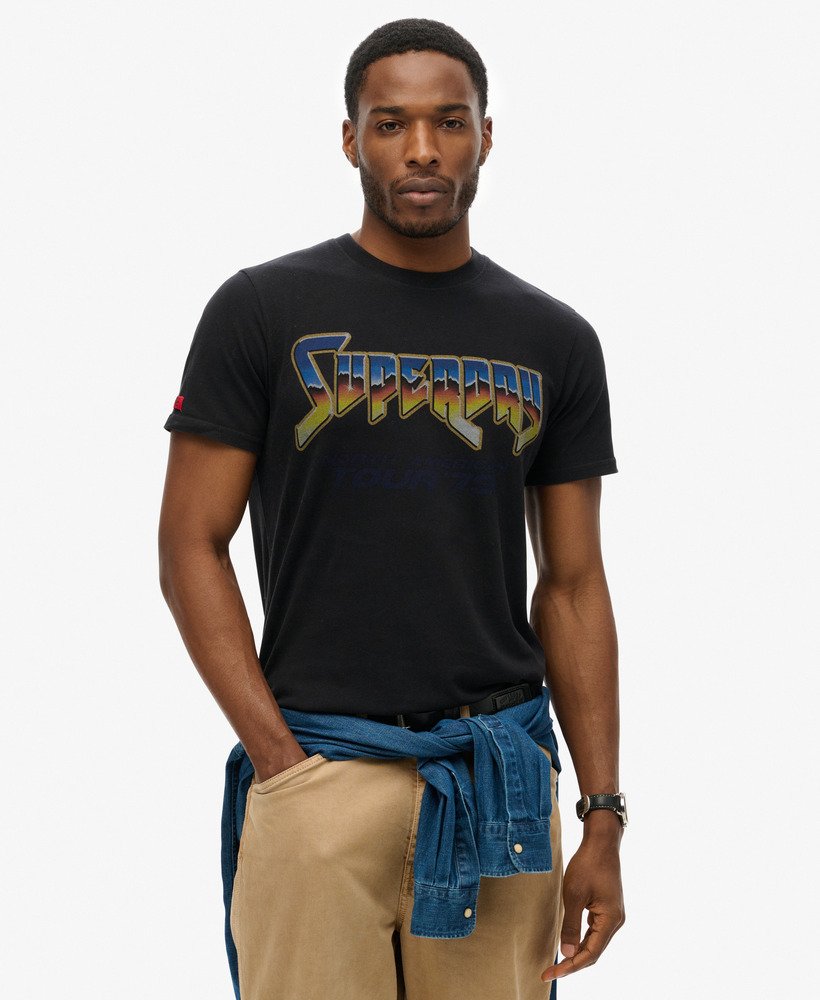 T-shirt à motif groupe de rock, SUPERDRY