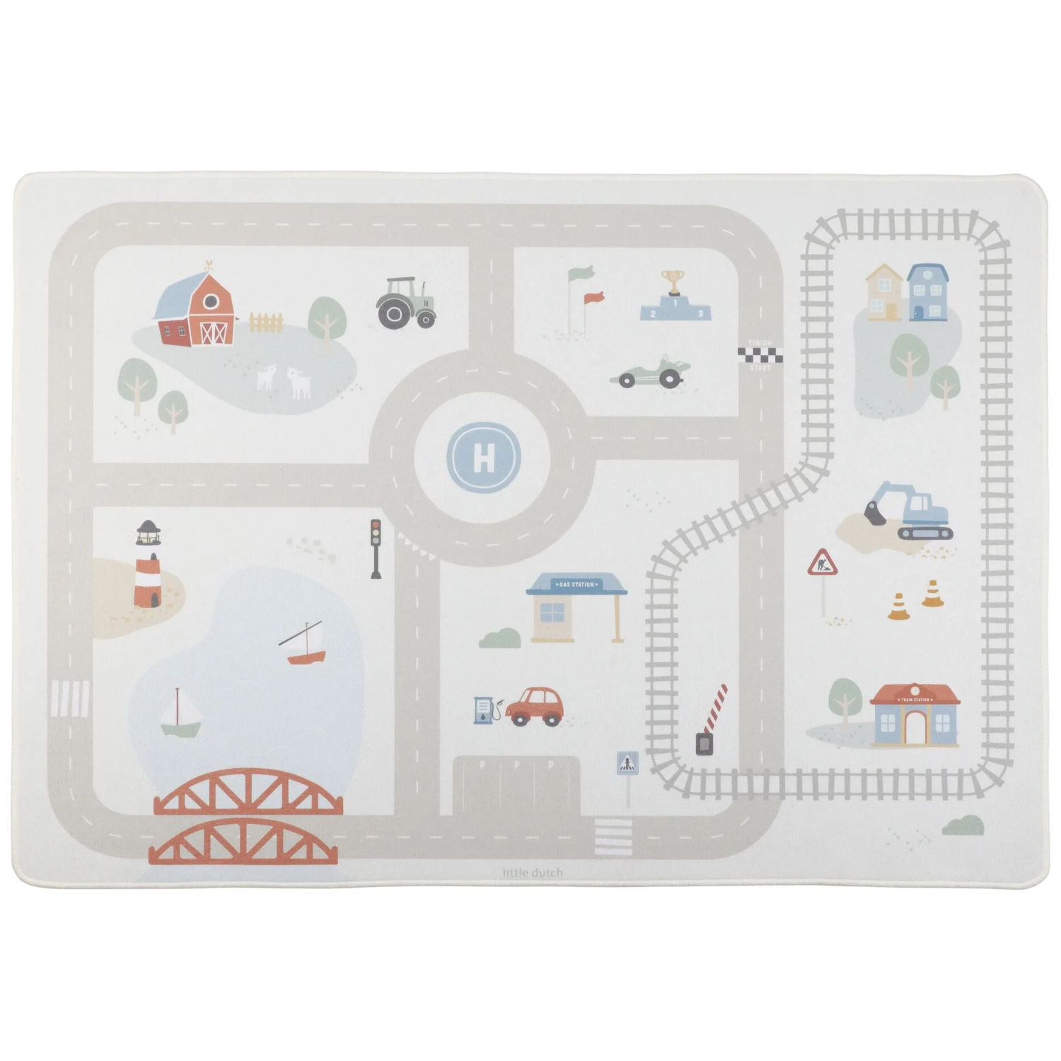 Tapis de jeu et circuit de voitures, LITTLE DUTCH