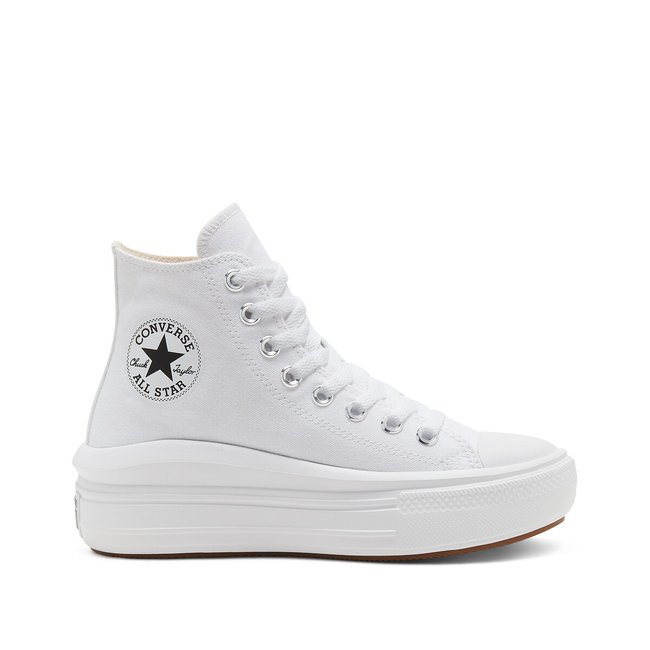 Chuck taylor all star move chunky canvas high top trainers , white, Converse  | La Redoute