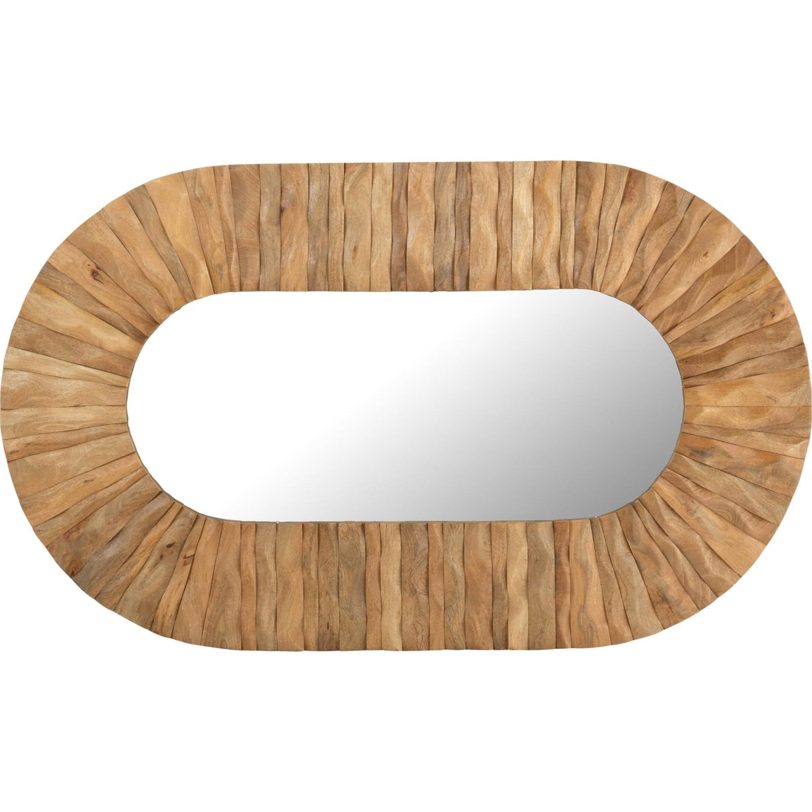 Miroir mural ovale en bois, RECOLLECTION