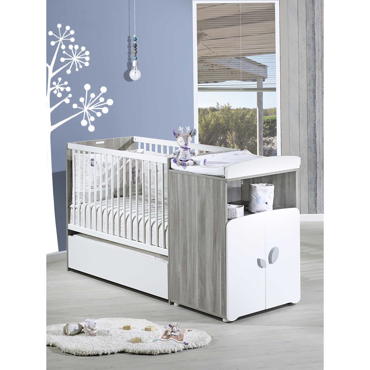 Lit combiné évolutif en bois, BABY PRICE