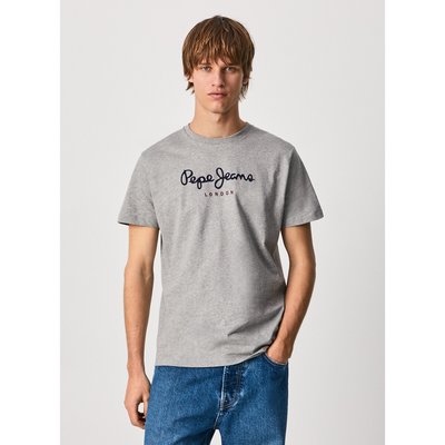 Eggo Logo Print T-Shirt in Cotton with Crew Neck PEPE JEANS