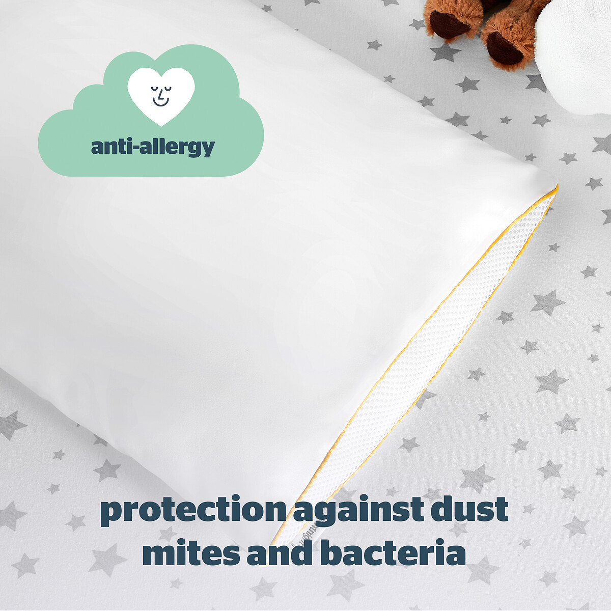 breathable cot pillow