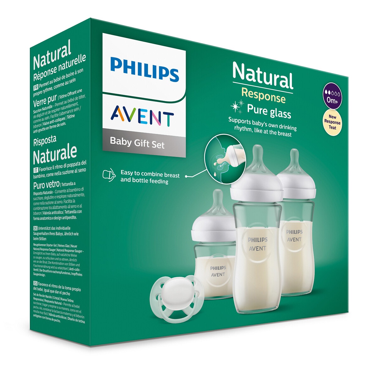Philips Avent - Kit Starter 4 pièces, Natural Response, biberons, dès la  naissance