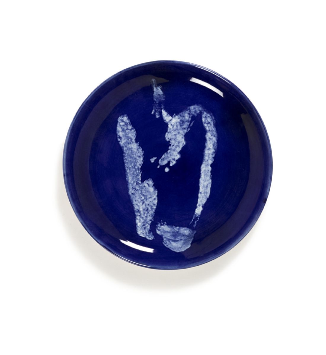 Assiette feast par ottolenghi poivron grès lapis lazuli/blanc ø19 cm, SERAX