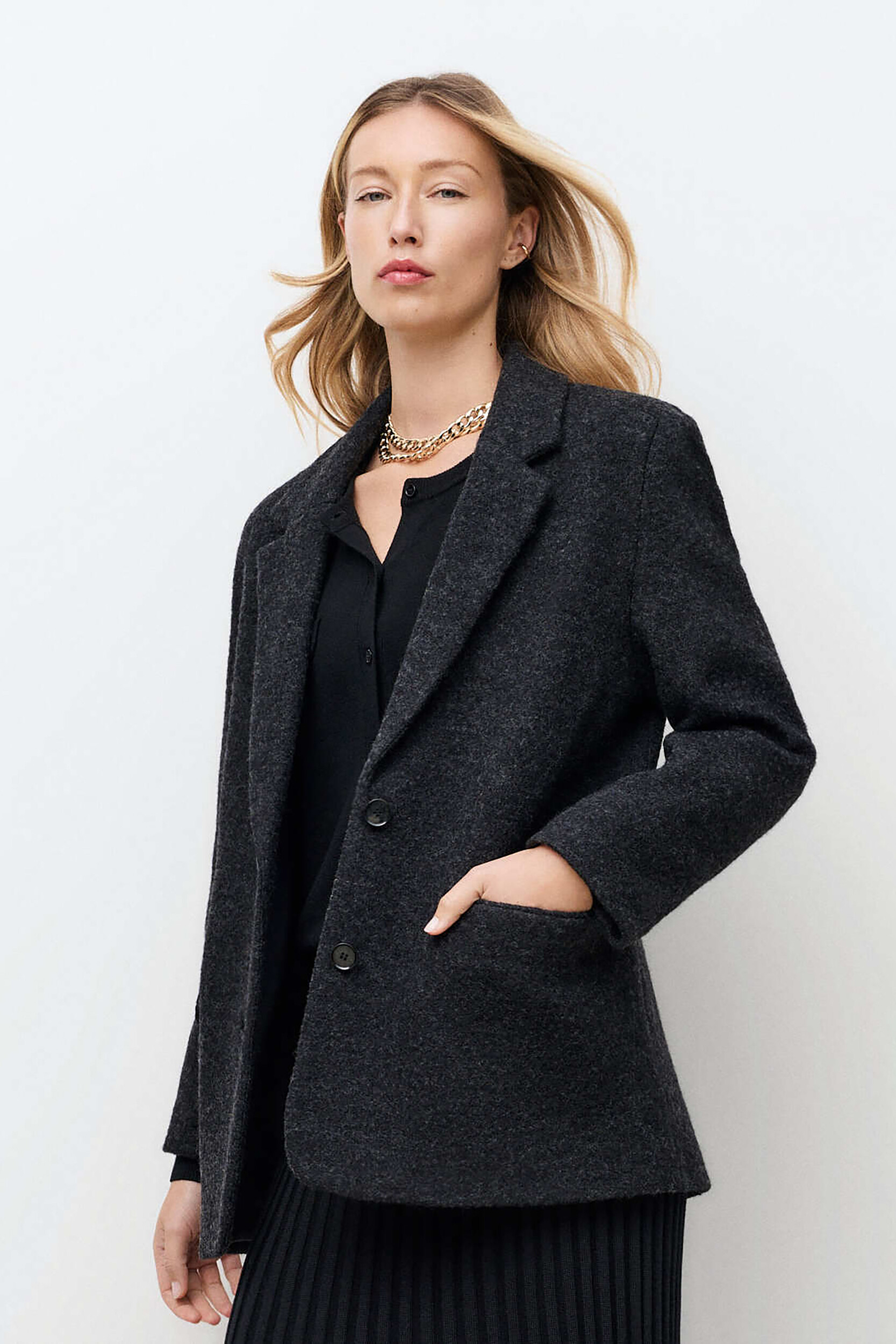 Manteau droit col tailleur GIRELLI, CAROLL