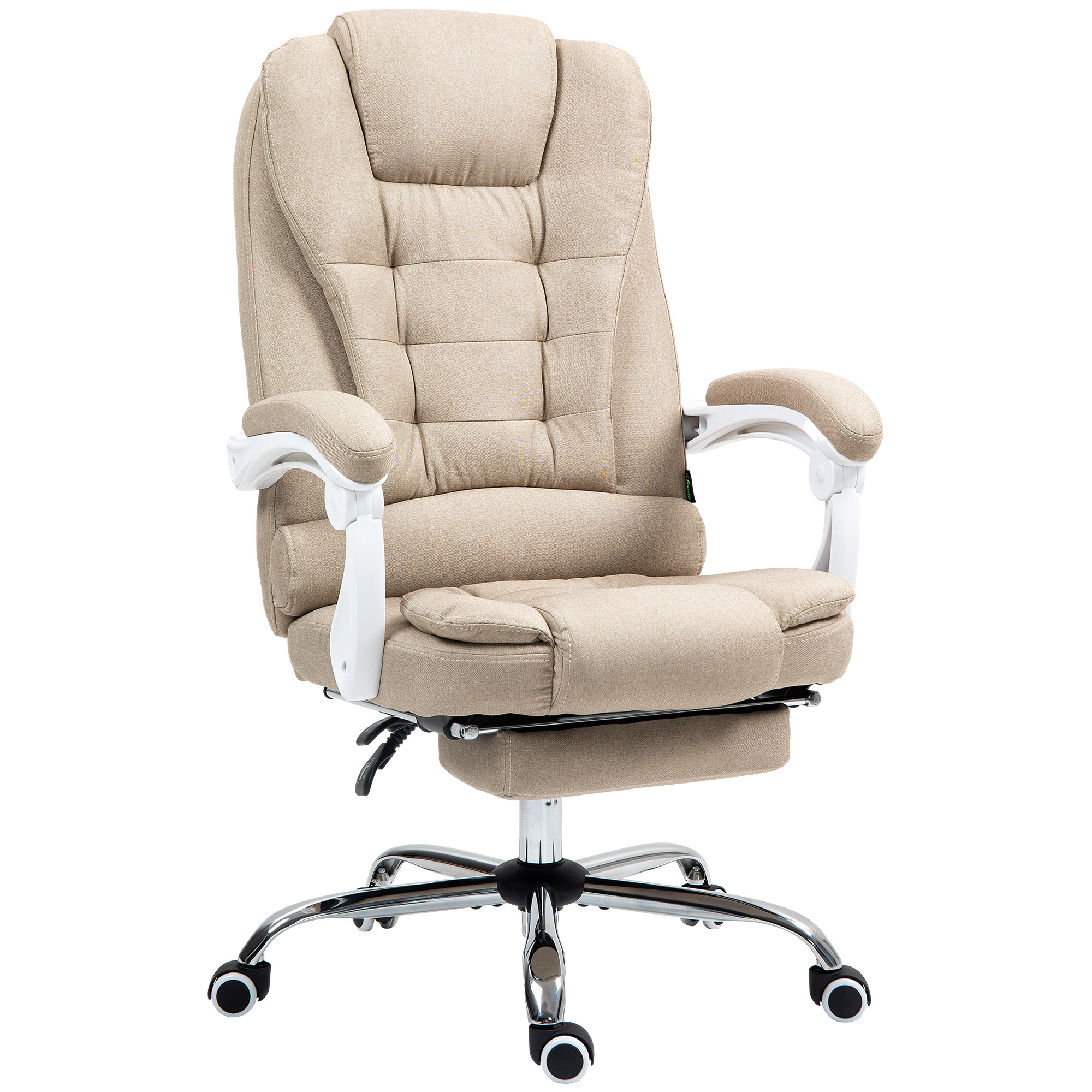 Chaise de bureau Polyester Beige, HOMCOM