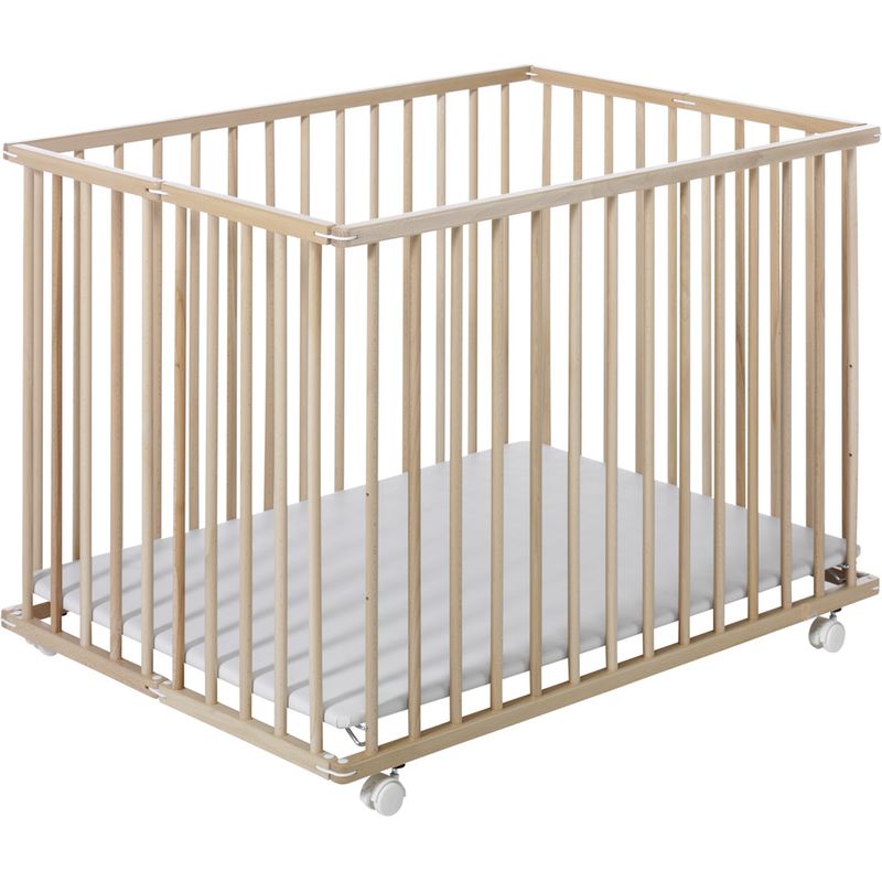 Parc Bebe Pliable Cecile 75 X 103 Cm Naturel Bois Naturel Geuther La Redoute