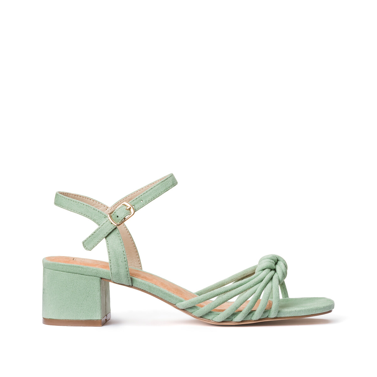 Block heel sandals , light green, La Redoute Collections | La Redoute