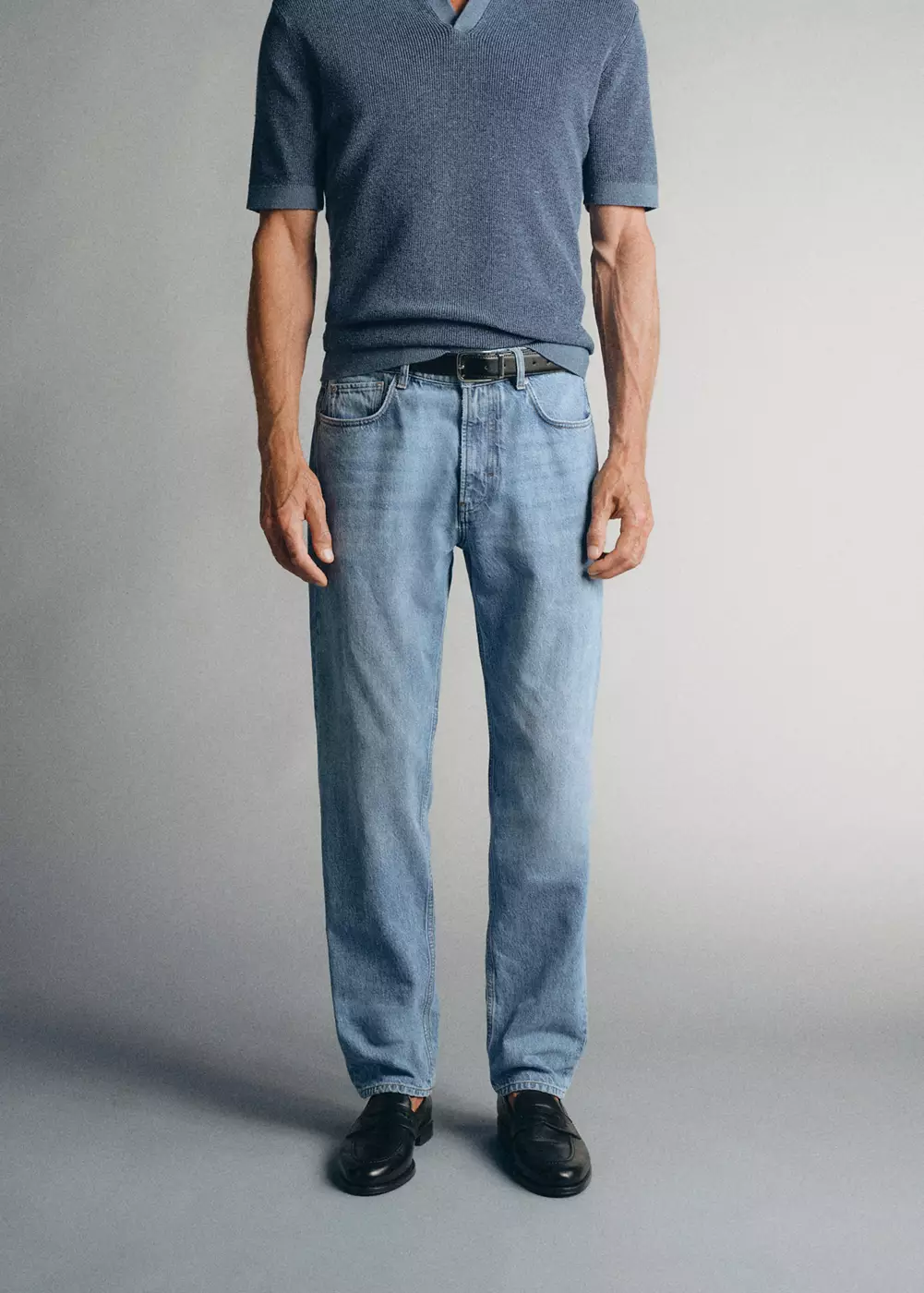 Jean en tissu Candiani, coupe regular, fabriqué en Italie, MANGO MAN