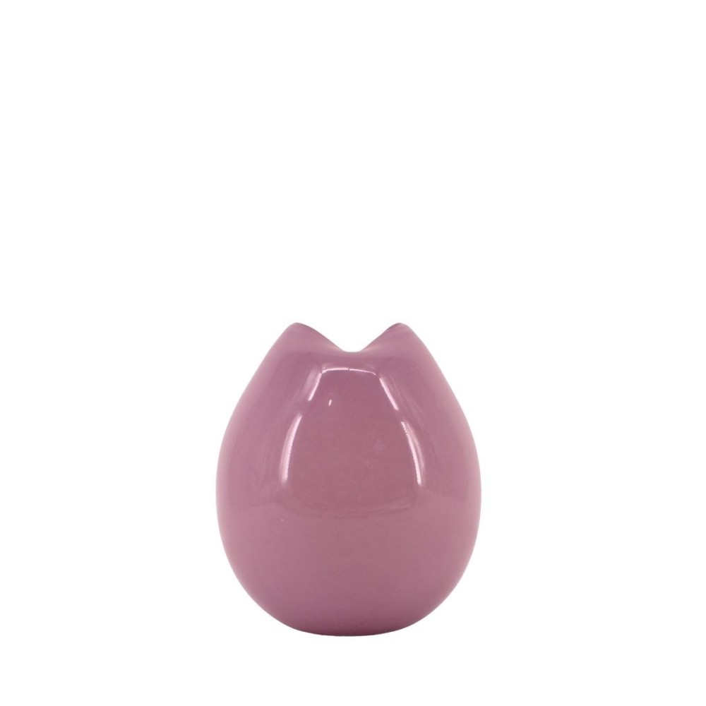 Vase ondulé en verre opaque, H22cm, DECOSTAR