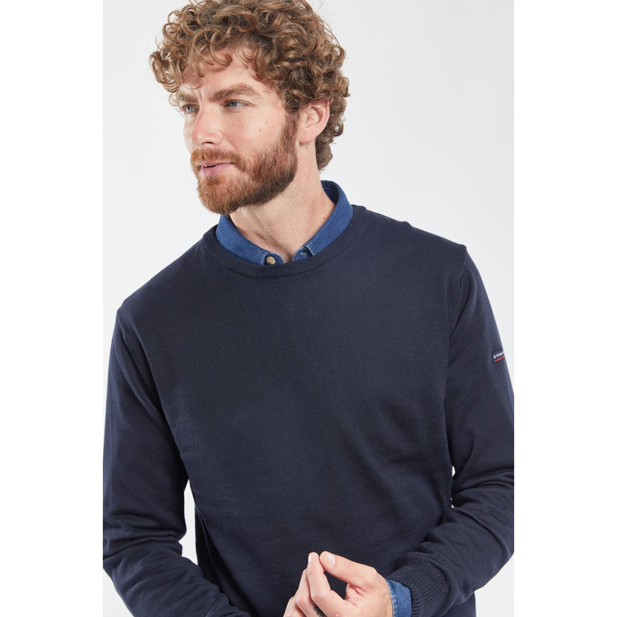 Pull Col Rond Uni En Coton Carantec Armor Lux La Redoute