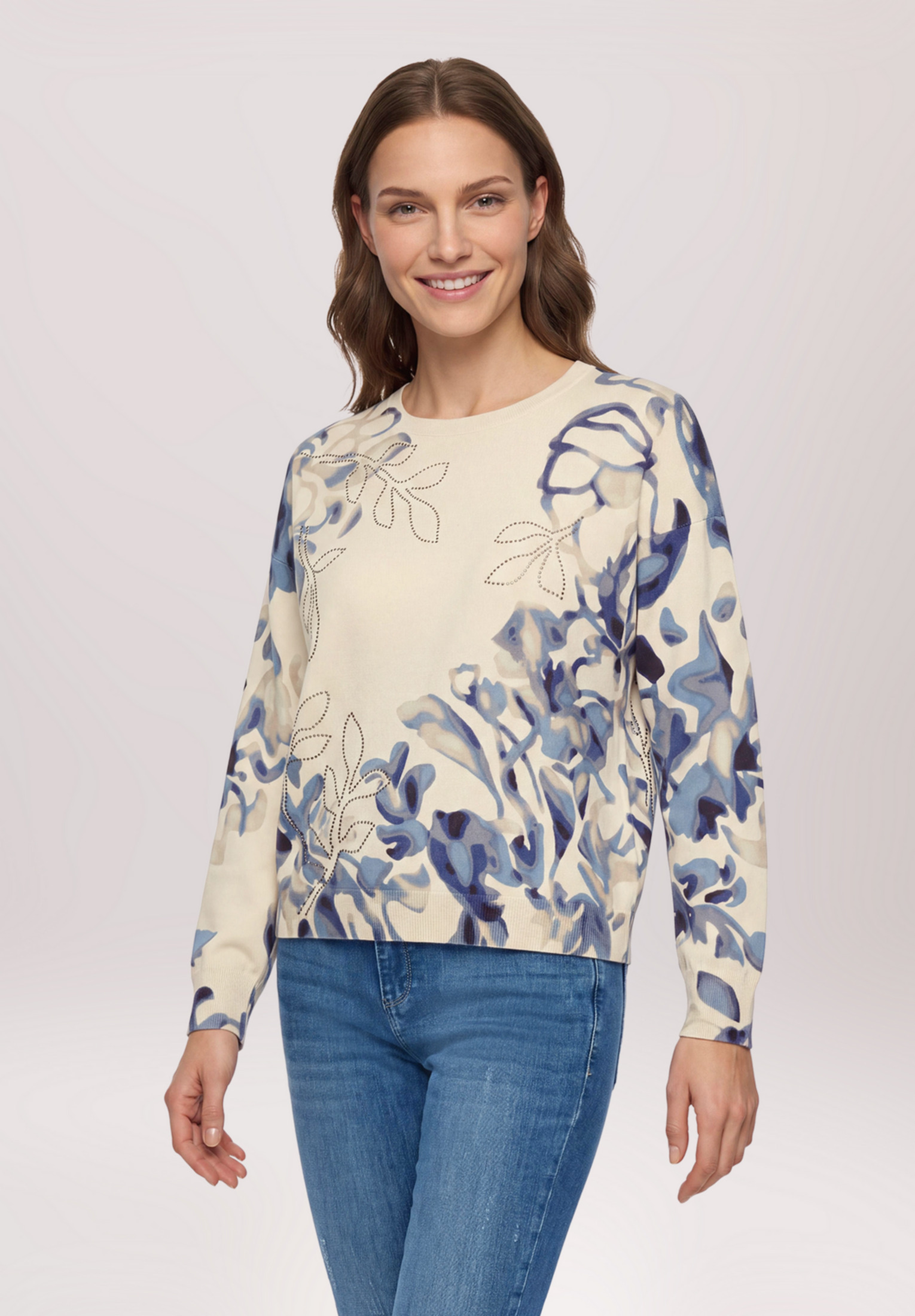 Pull-over en maille à imprimé, BETTY BARCLAY