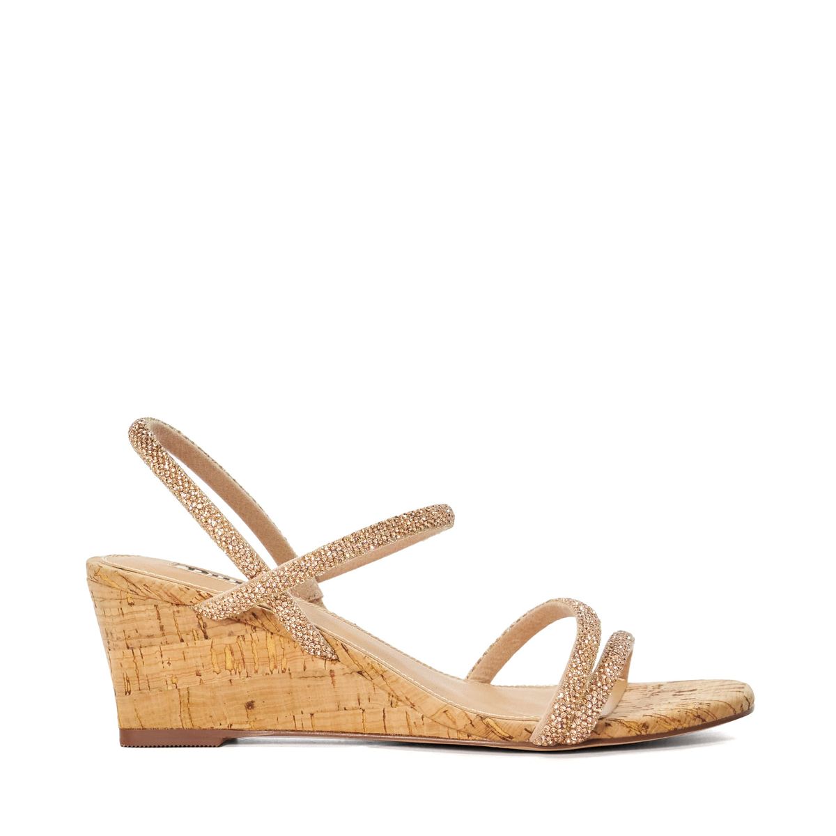 Sandales Compensées En Liège Dana Buchman Taille 8.5 US - Occasion - Modèle DBKYLEESILVER