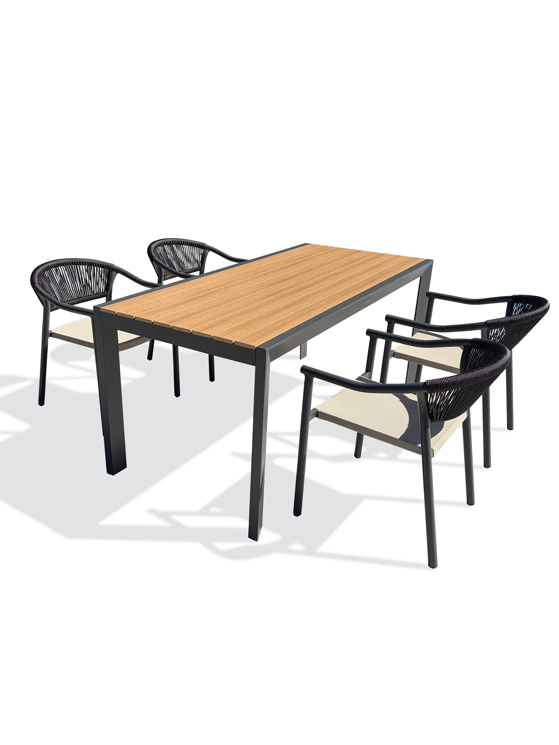 Ensemble repas de jardin en aluminium TONGA, DCB GARDEN