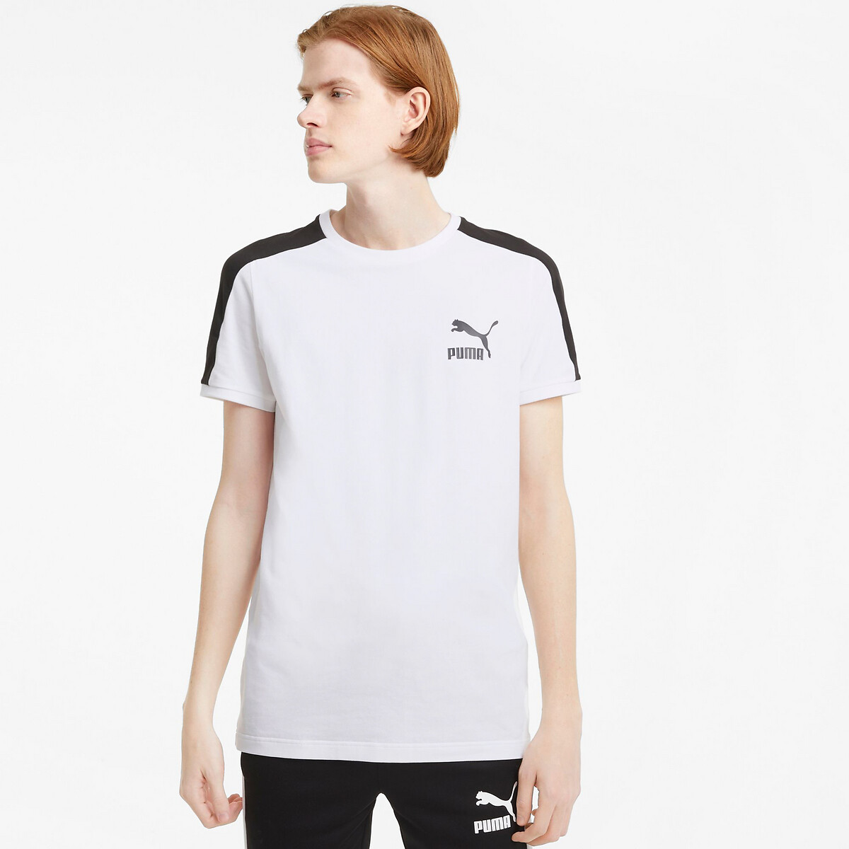 Image of Iconic Logo Print T-Shirt in Cotton