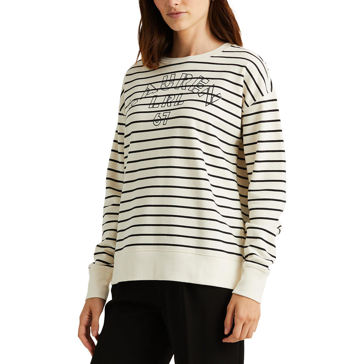 Breton striped cotton sweatshirt with 